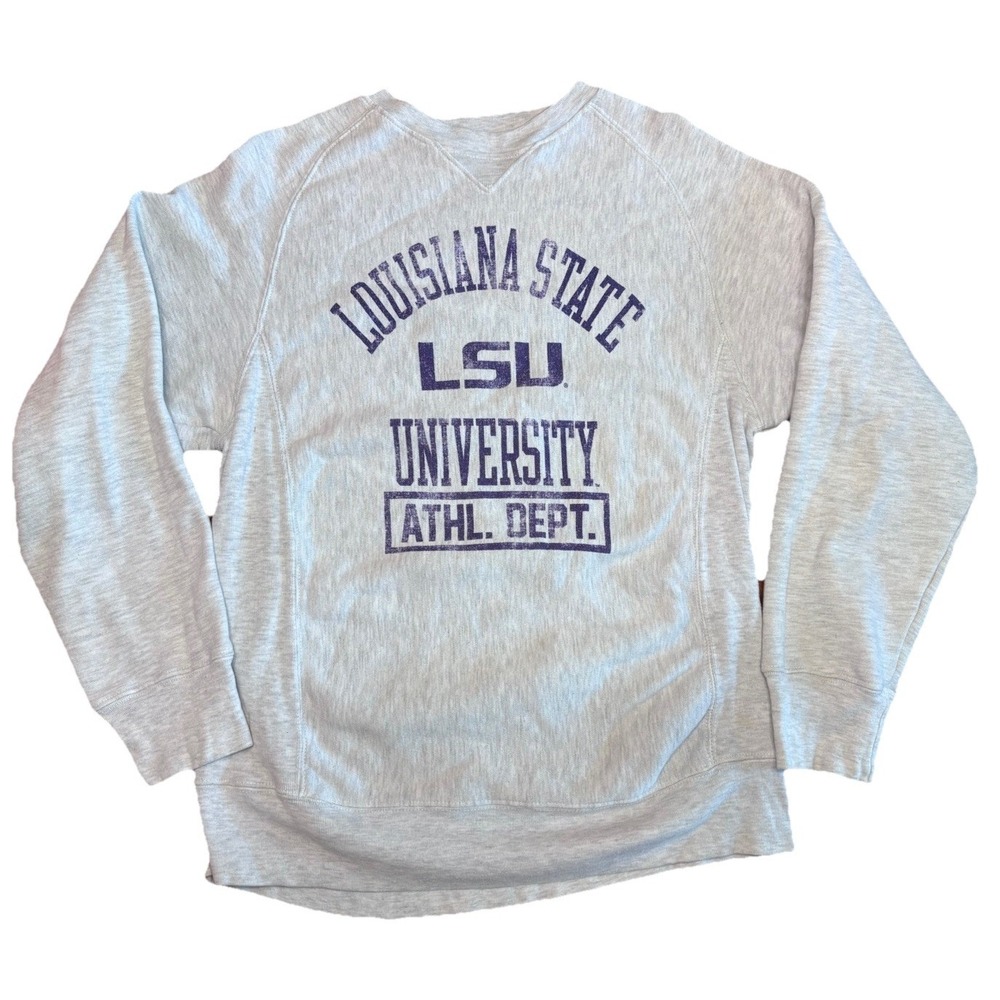 LSU Tigers Louisiana State University Sweatshirt Gray Pullover Athletic Dept M